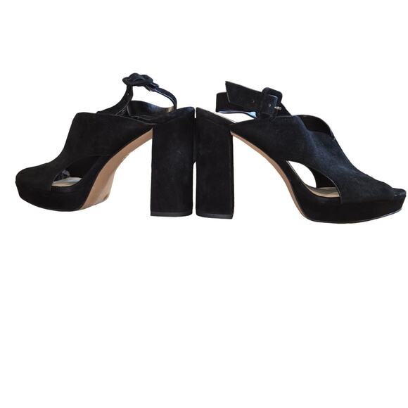 NWT Vince Camuto black suede cutout heels 9 1/2 - Picture 1 of 7